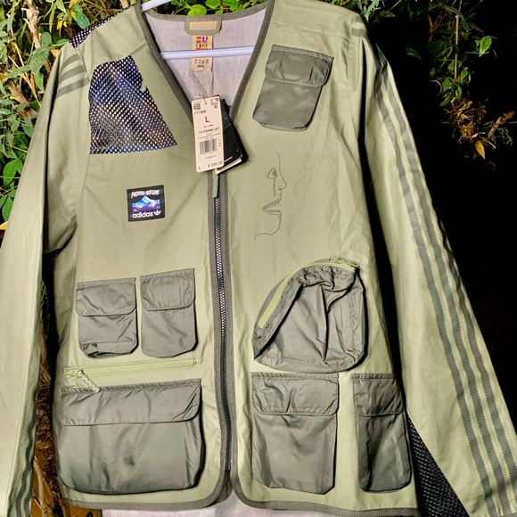 Adidas x F*cking Awesome Fishing Jacket Men`s Large Legacy Green FT7946 NWT - Picture 1 of 7